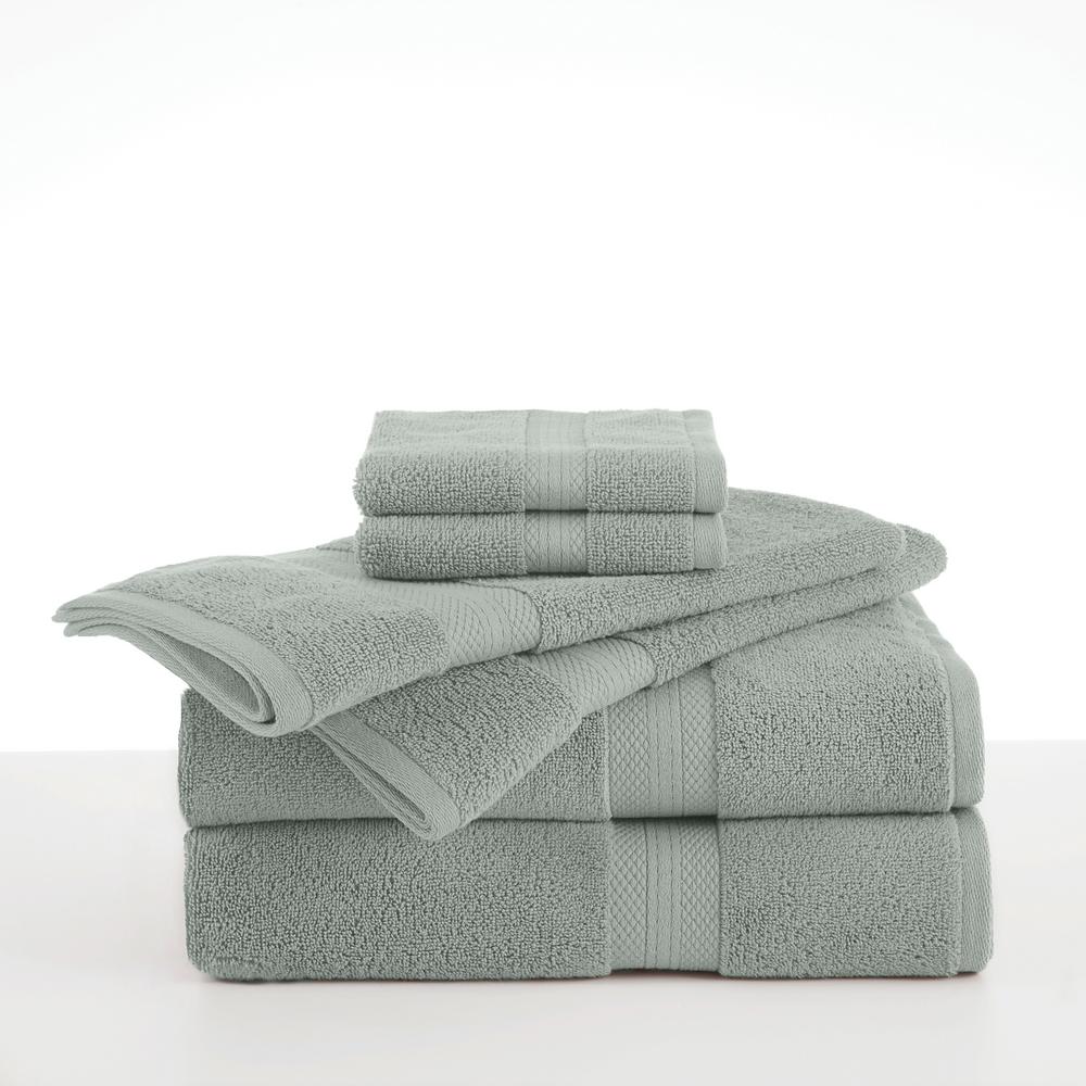 Martex Abundance 6Piece Cotton Blend Towel Set in Silver Sage