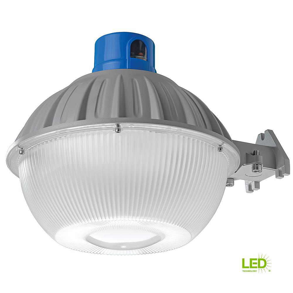 Hardwired Gray Integrated Led Outdoor Security Lighting High Output Dusk To Dawn Grey Outdoor Integrated Led Area Light