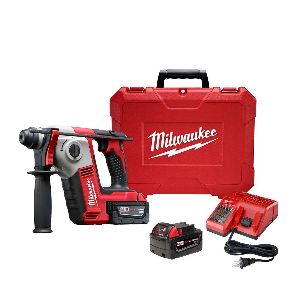 Milwaukee M18 18-Volt Lithium-Ion 5/8 In. Cordless SDS-Plus Rotary ...