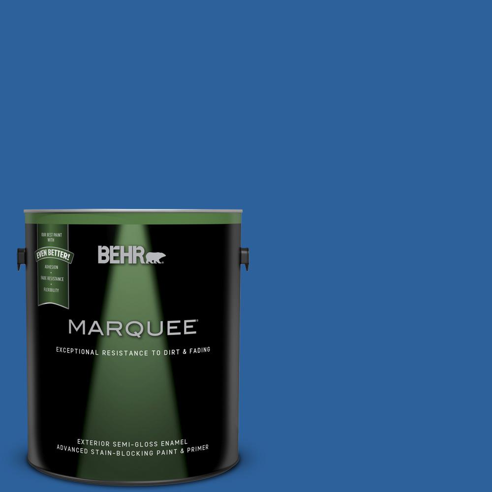 BEHR MARQUEE 1gal. 570B7 Cobalt Glaze SemiGloss Enamel Exterior