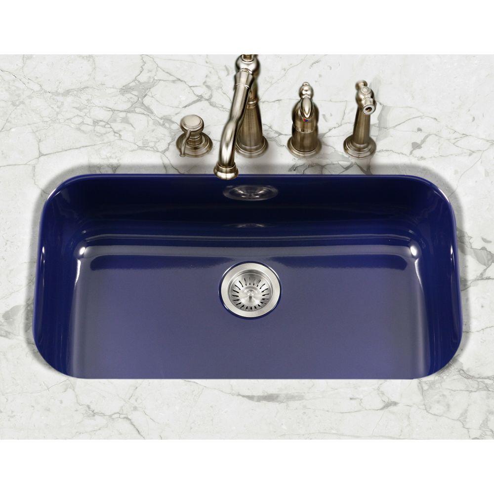 kitchen navy sinks sink houzer undermount porcela bowl single pcg enamel porcelain steel series nb
