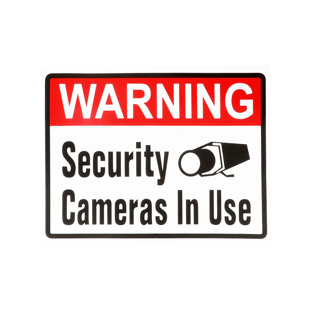 Lot of 4 ALUMINUM Home Security Surveillance Camera System Warning Burglar Signs