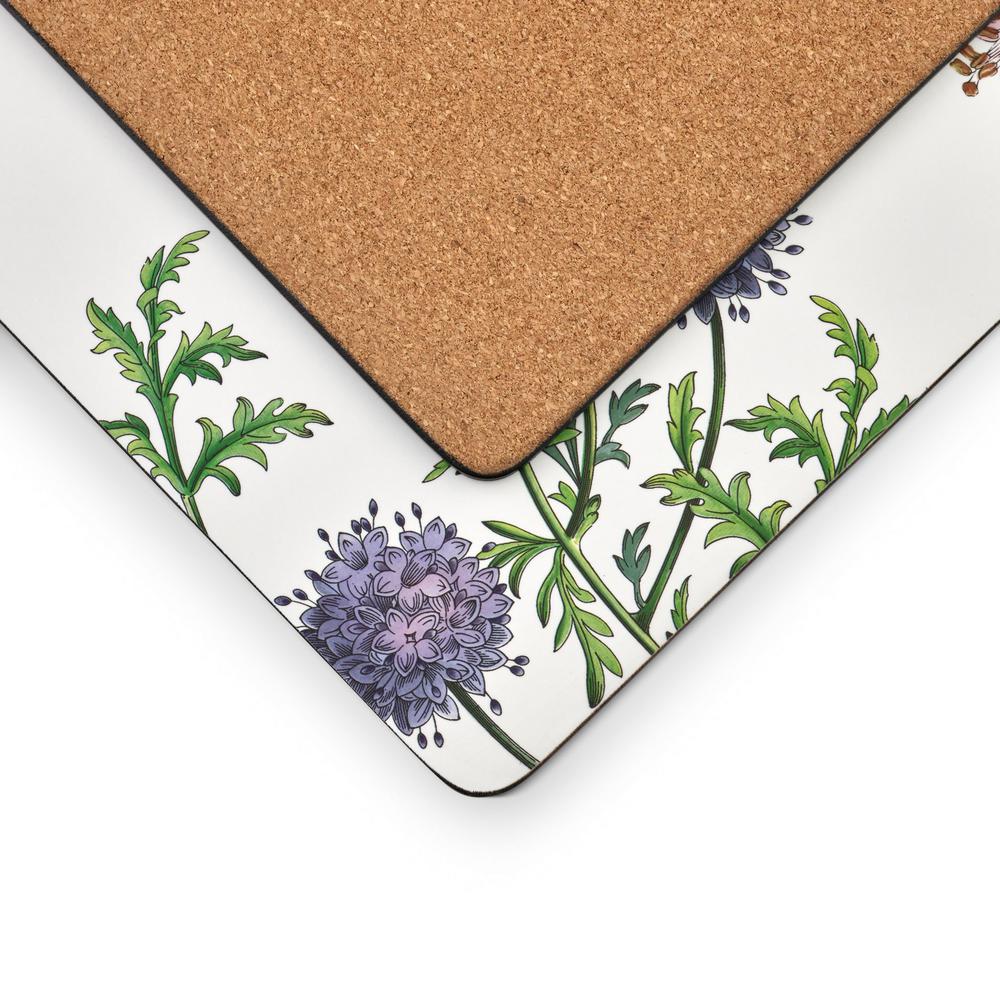 Pimpernel 11 7 In X 15 7 In Stafford Blooms White Mdf Cork Backed Placemats Set Of 4 The Home Depot