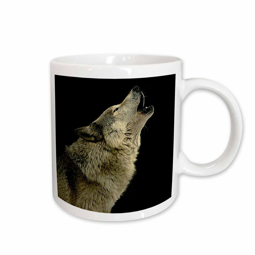 UPC 888414000072 product image for Wild animals 11 oz. White Ceramic Timber Wolf | upcitemdb.com