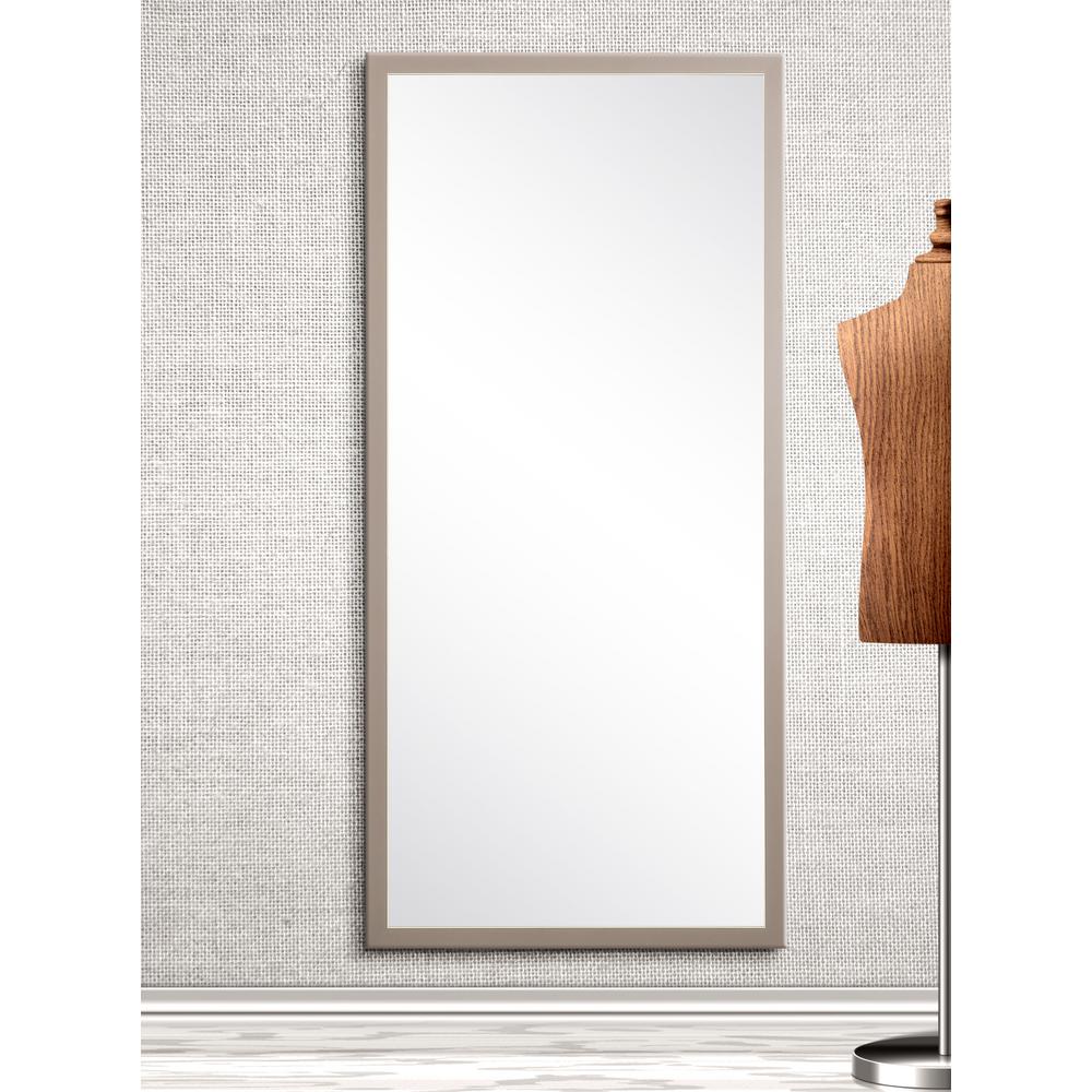 BrandtWorks 29.5 in. x 63 in. Simply Modern Gray Floor Mirror AV70TALL