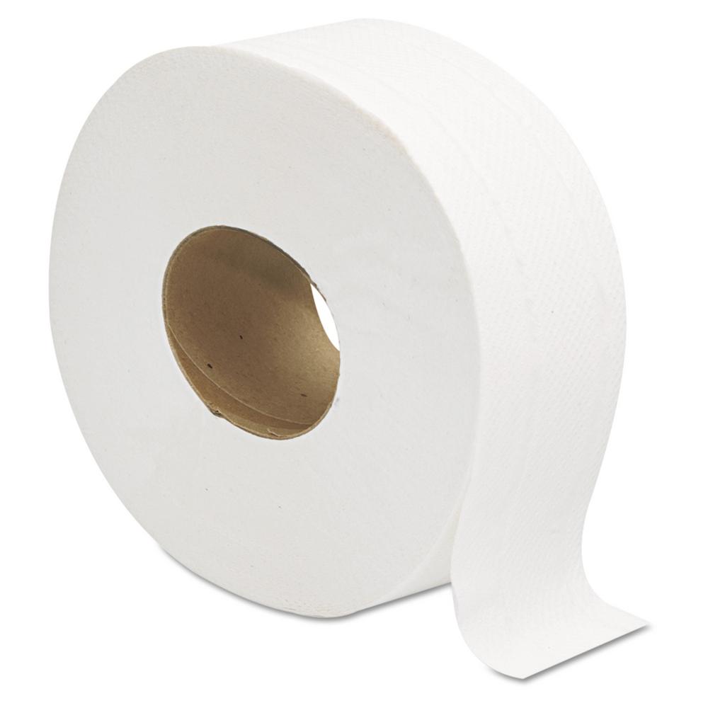 700 ft. 2Ply White Septic Safe Jumbo Toilet Paper (12Rolls/Carton