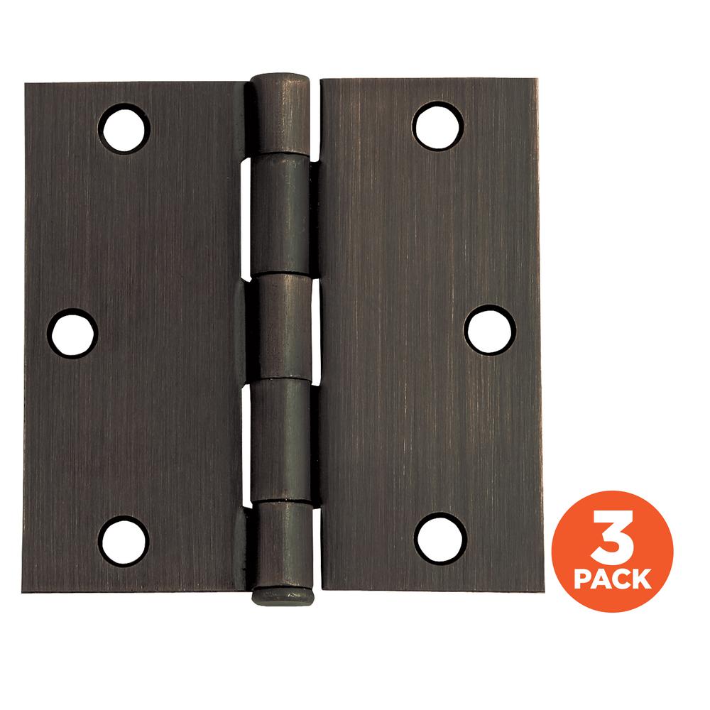 Richelieu Hardware 31/2 in. x 31/2 in. OilRubbed Bronze Full Mortise