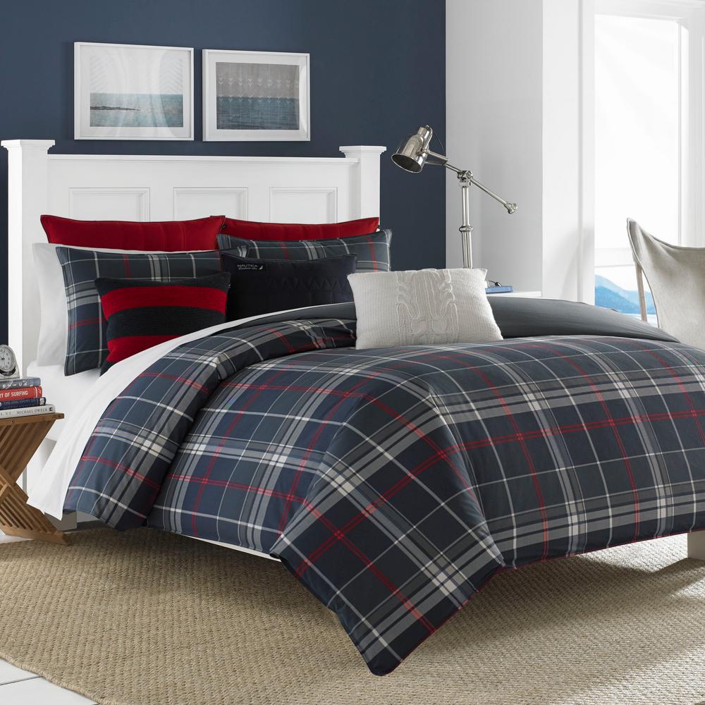 Nautica Booker 3 Piece Duvet Cover Set King 213993 The Home Depot Booker 3 Piece Duvet Cover Set King