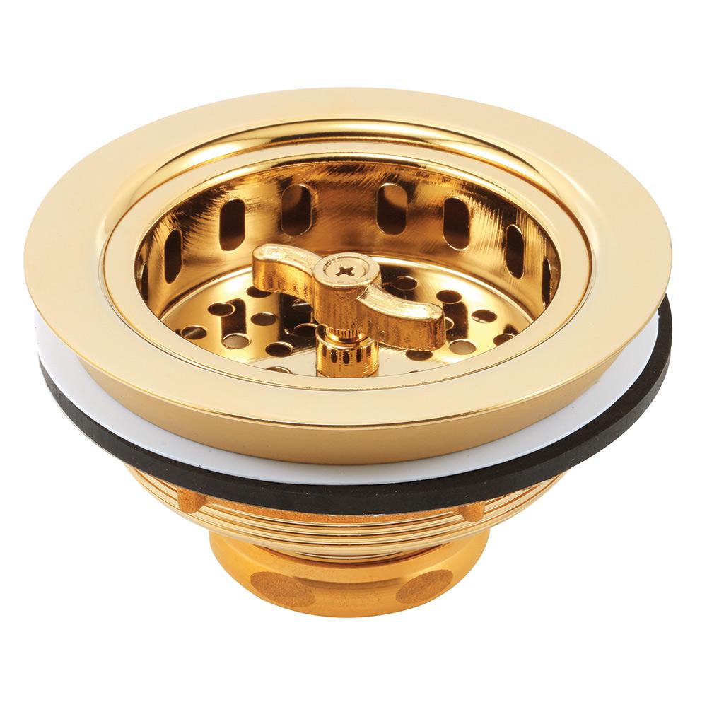 PrimeLine Basket Strainer Stainless Steel Spin and Lock Post 31/2 in