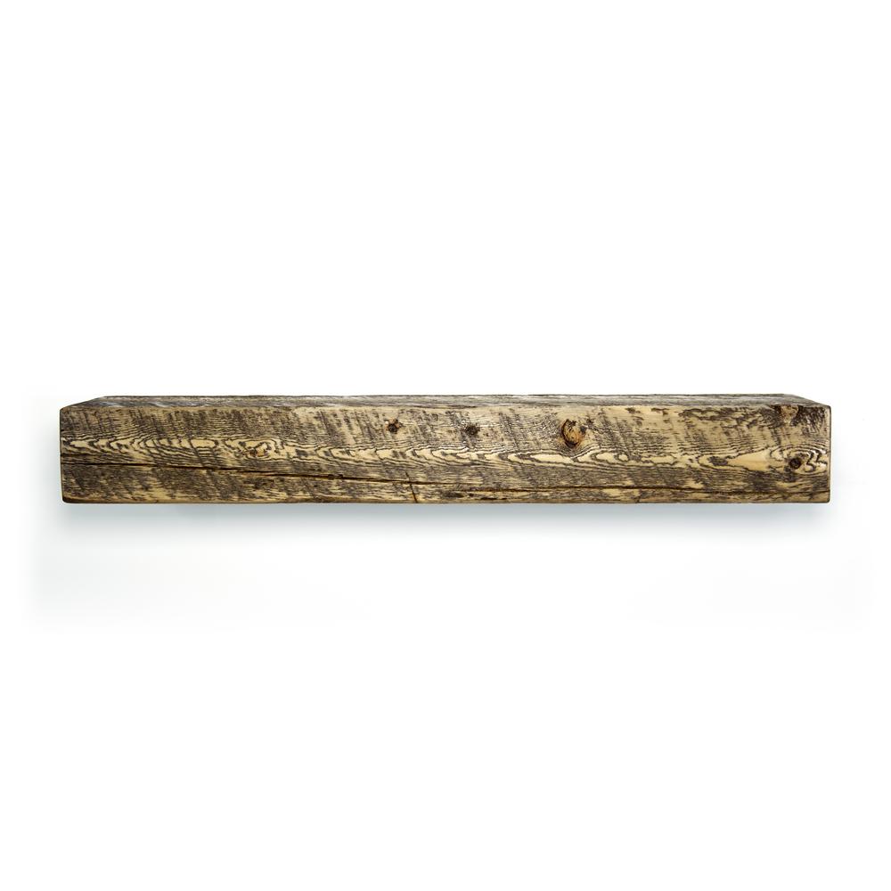 Dogberry Collections Solid Timber 72 In X 6 In Aged Oak Mantel M