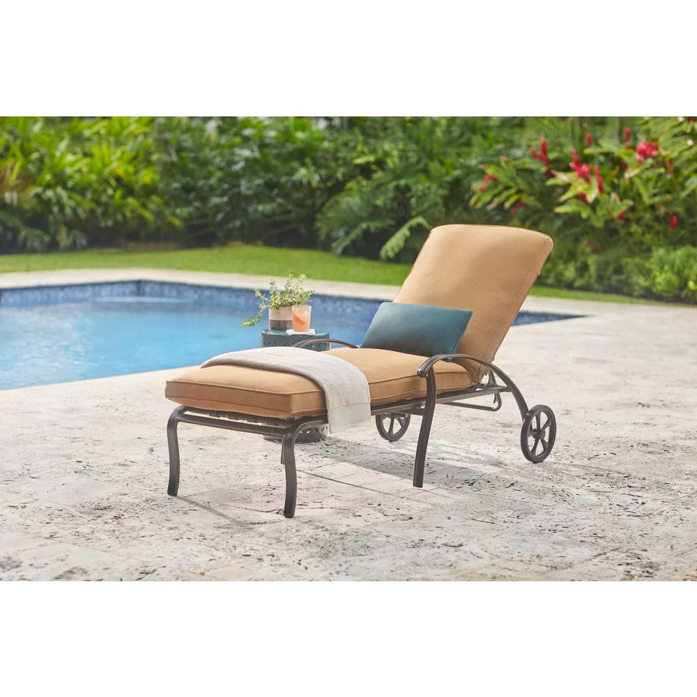 POLYWOOD Nautical Slate Grey Stackable Plastic Outdoor Patio Chaise