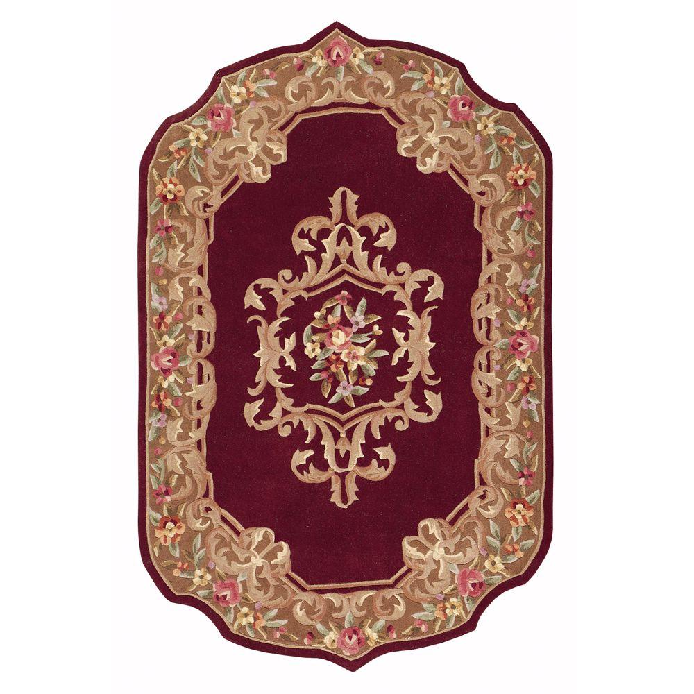 Home Decorators Collection Calais Burgundy 8 ft. x 11 ft. Area Rug