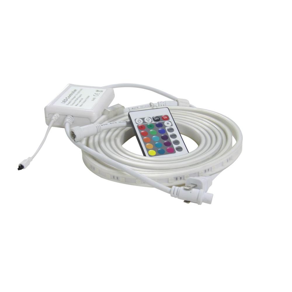 10 Rope Lights Outdoor Lighting The Home Depot Multi Colored Silicone Flexible Led Strip Lighting Kit