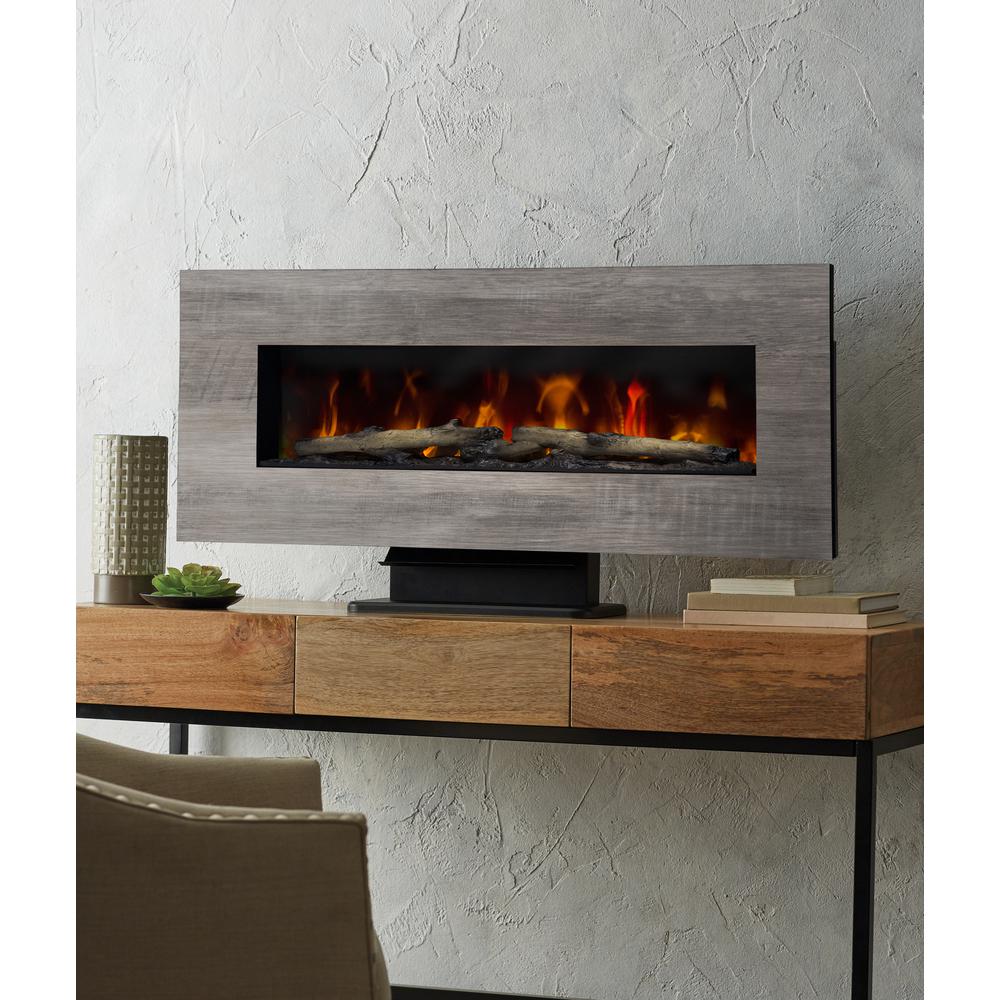 Muskoka Reversible Frame 48 in. WallMount Electric Fireplace in Washed