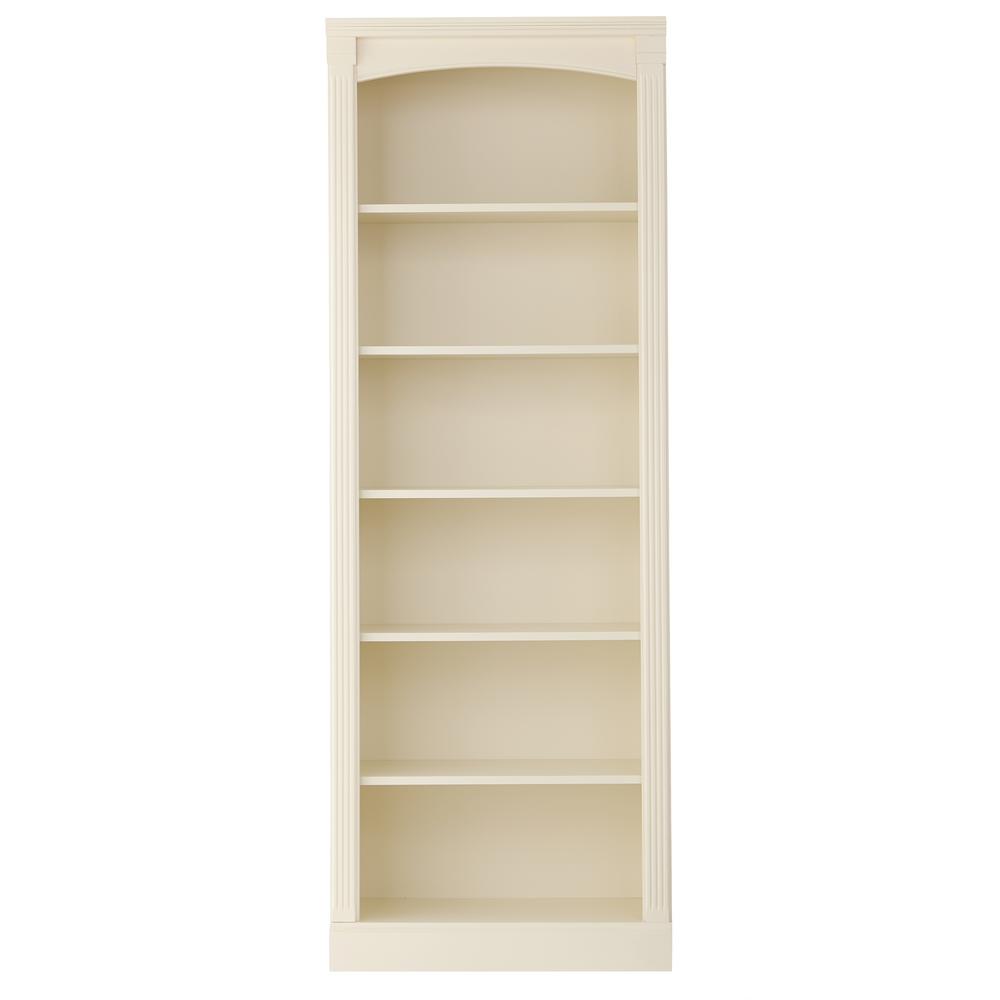 78 In White Wood 6 Shelf Etagere Bookcase With Adjustable Shelves