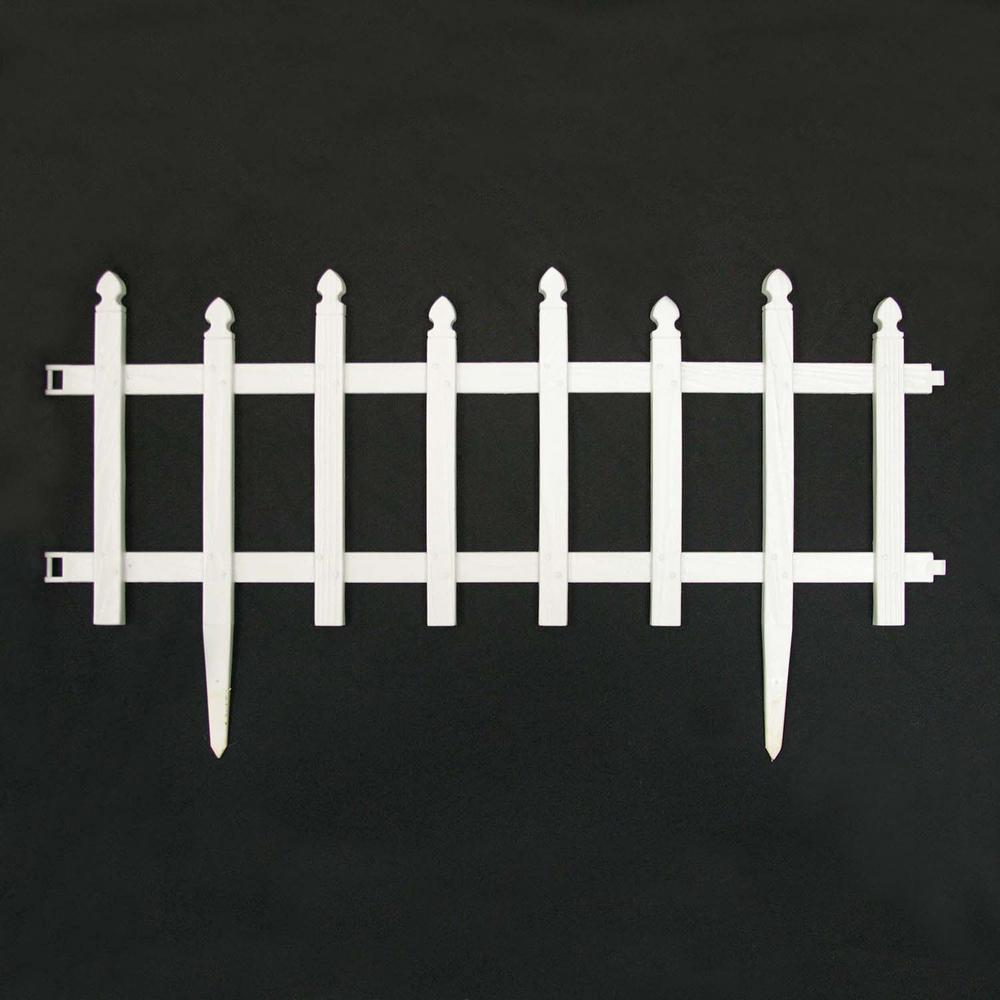 12 In H Black Resin Garden Border Fence Garden Design Ideas