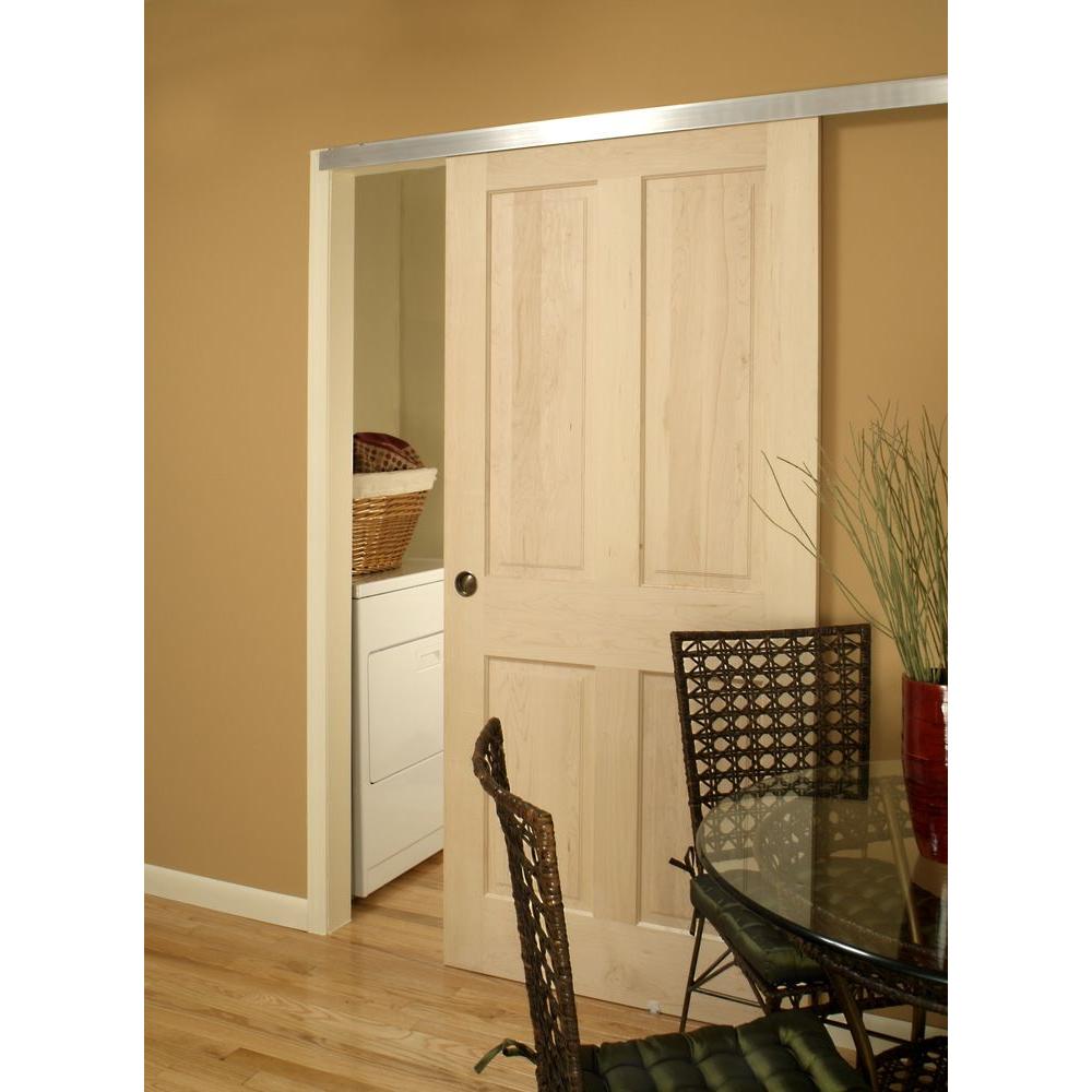 Johnson Hardware 72 In Wall Mount Barn Door Track And Hardware
