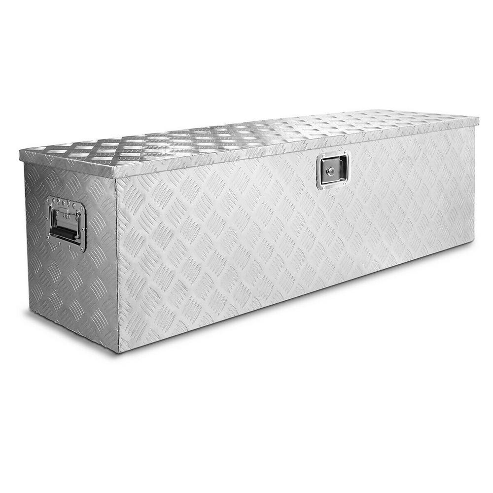 Stark 48 In Diamond Plate Aluminum Underbody Truck Bed Storage Stark 48 In Diamond Plate Aluminum