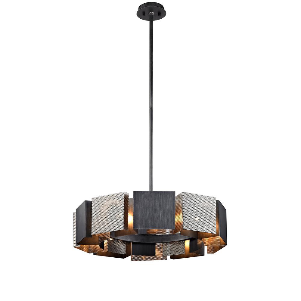 Troy Lighting Impression 10 Light Graphite And Satin Nickel Pendant Troy Lighting Impression 10 Light Graphite And Satin Nickel Pendant
