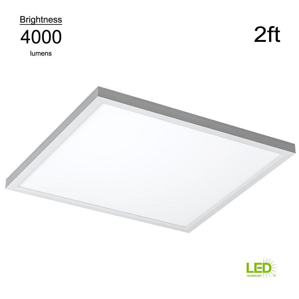 Troffers Commercial Lighting The Home Depot Commercial Drop Ceiling 2 Ft X White 5000k Dimmable