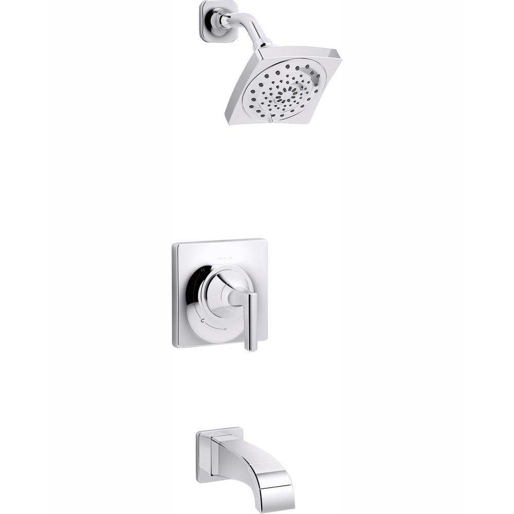 KOHLER Venza SingleHandle 1Spray Tub and Shower Faucet in Polished