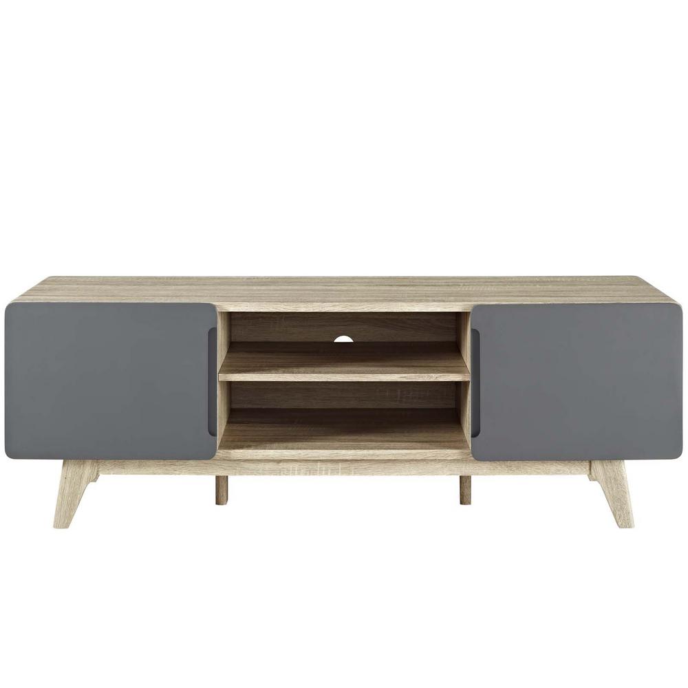 Bell O Cottonwood Tv Stand For 60 In Tvs Sargent Oak And White Natural Gray Tv Stand Eei 2543 Nat Gry