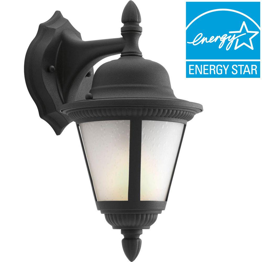 Outdoor Wall Mounted Lighting The Home Depot Westport Collection Wall Mount Outdoor Black Lantern
