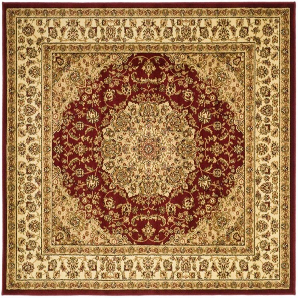 Red Safavieh Square Area Rugs The Home Depot Lyndhurst Red Ivory 8 Ft X Square Area Rug