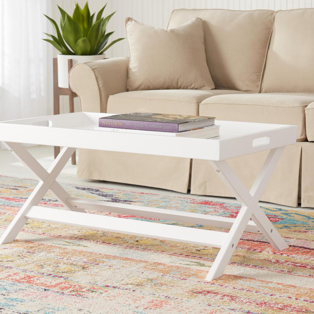 tray coffee table white