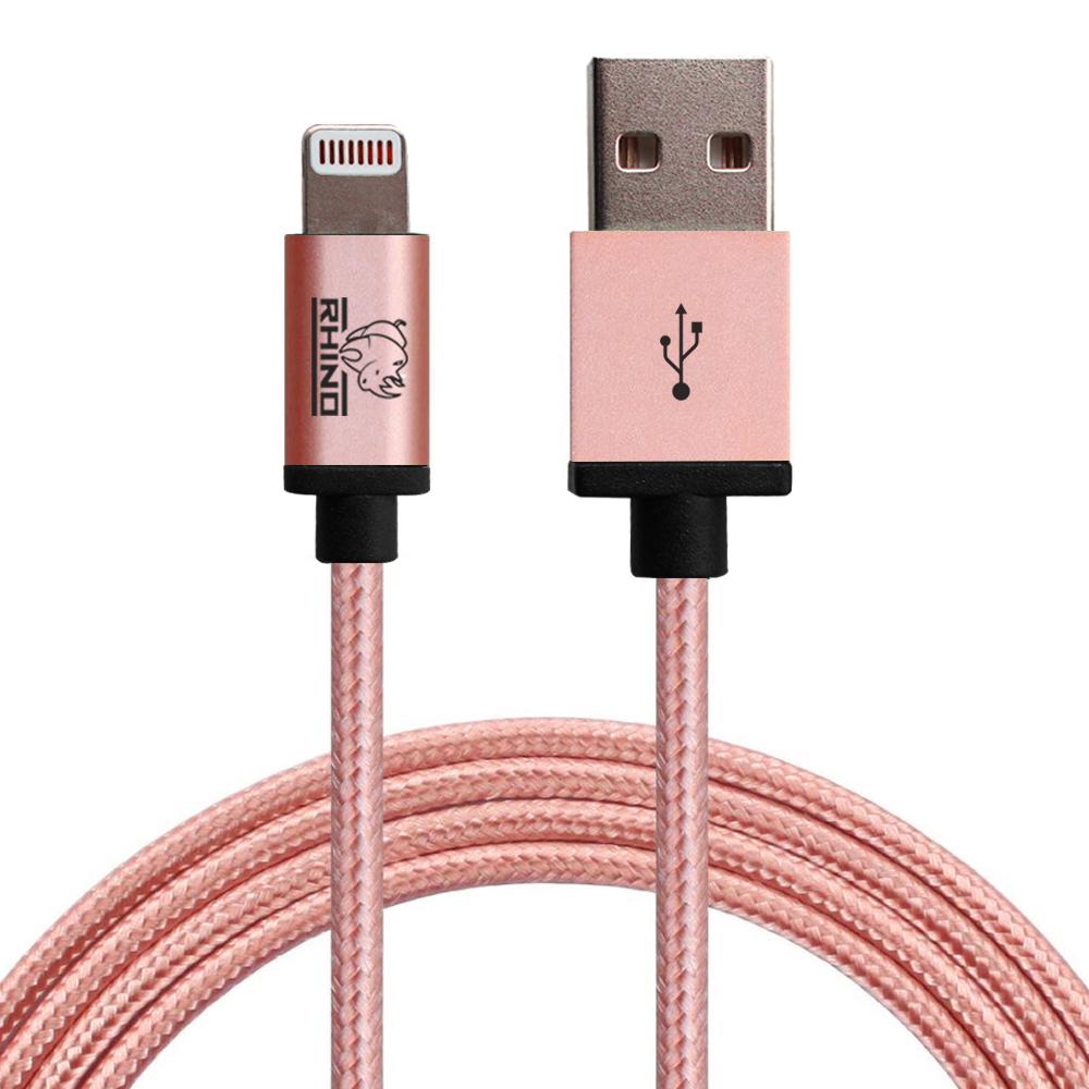 Rhino 6.6 ft. Braided Nylon MFi Lightning Cable with Aluminum Alloy