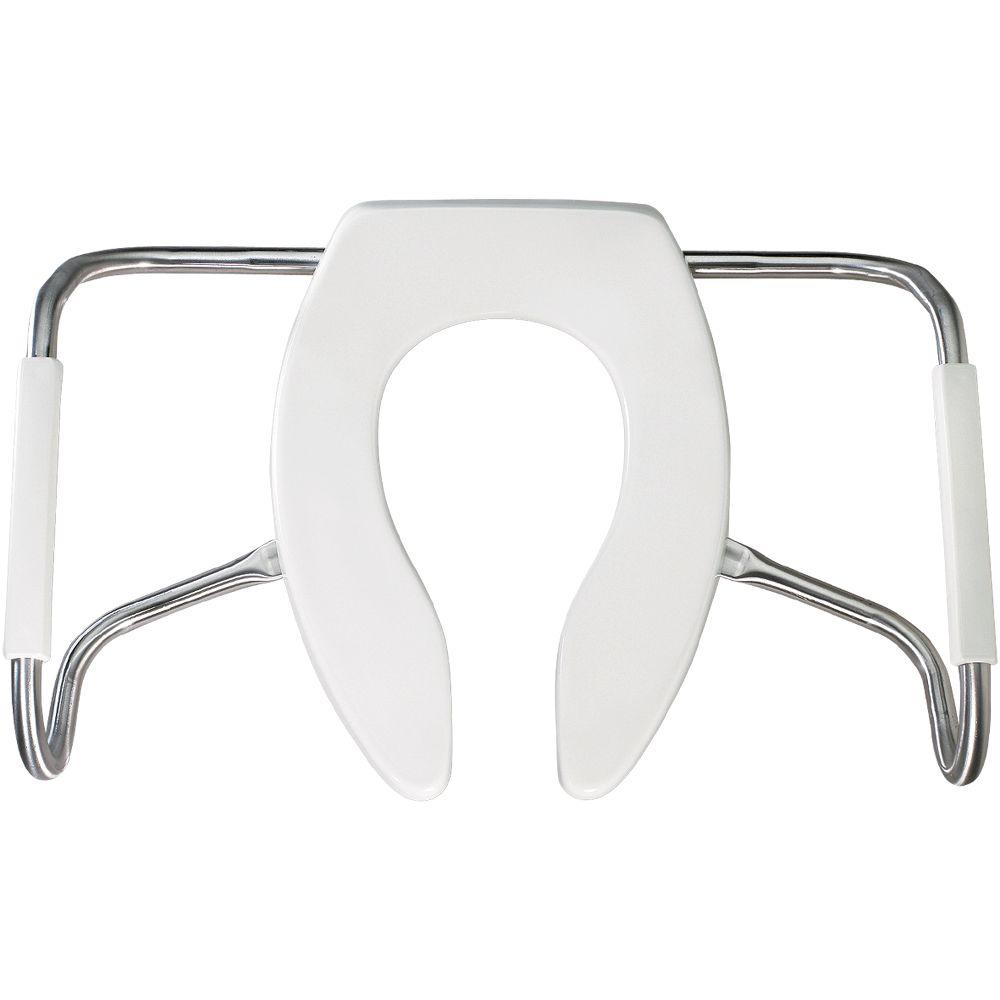 BEMIS MedicAid STATITE Elongated Open Front Toilet Seat in White