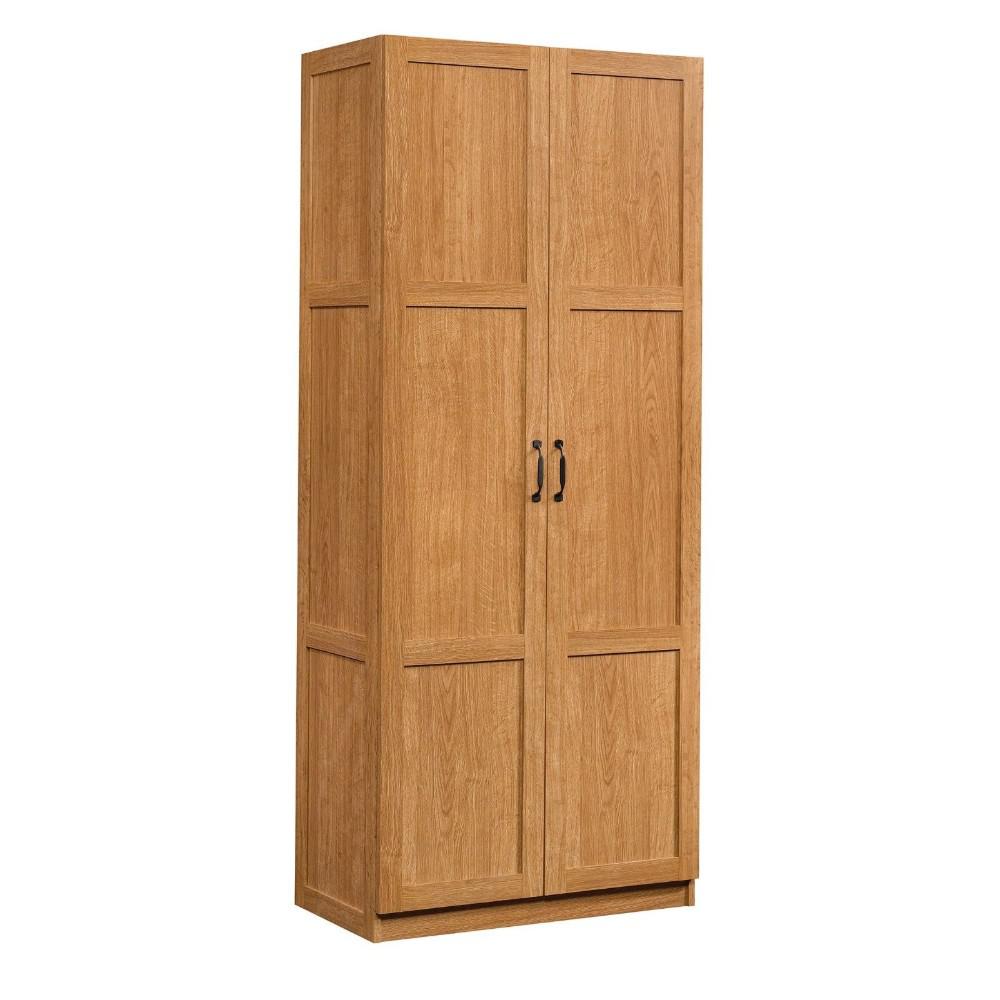 Sauder Highland Oak Storage Cabinet 419188 The Home Depot