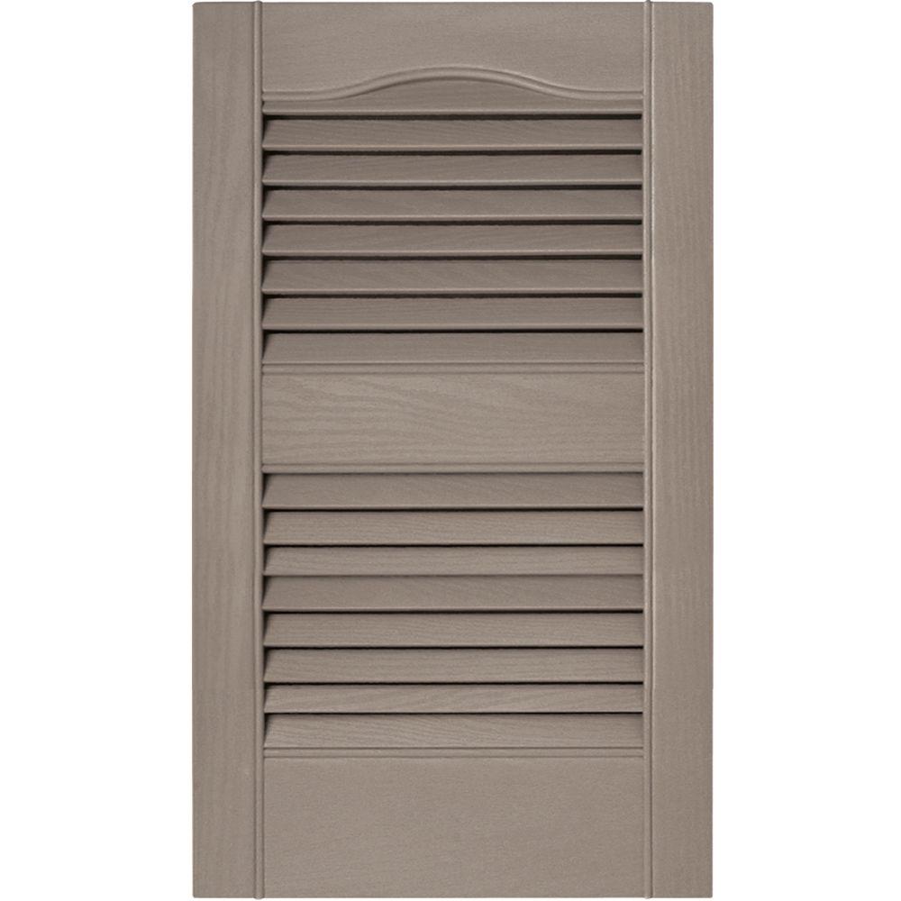 Builders Edge 15 in. x 25 in. Louvered Vinyl Exterior