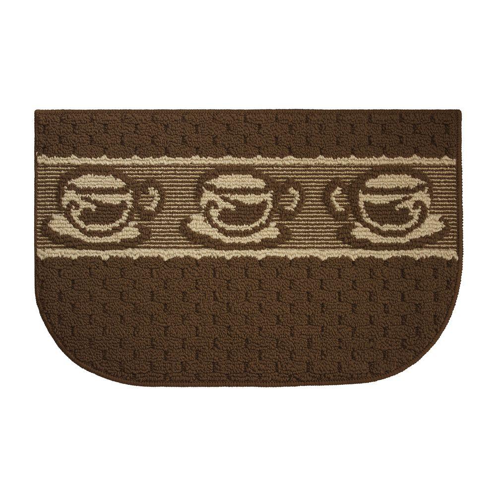 Creative Home Ideas Coffee Goodness Textured Loop Brown/Berber 18 in. x