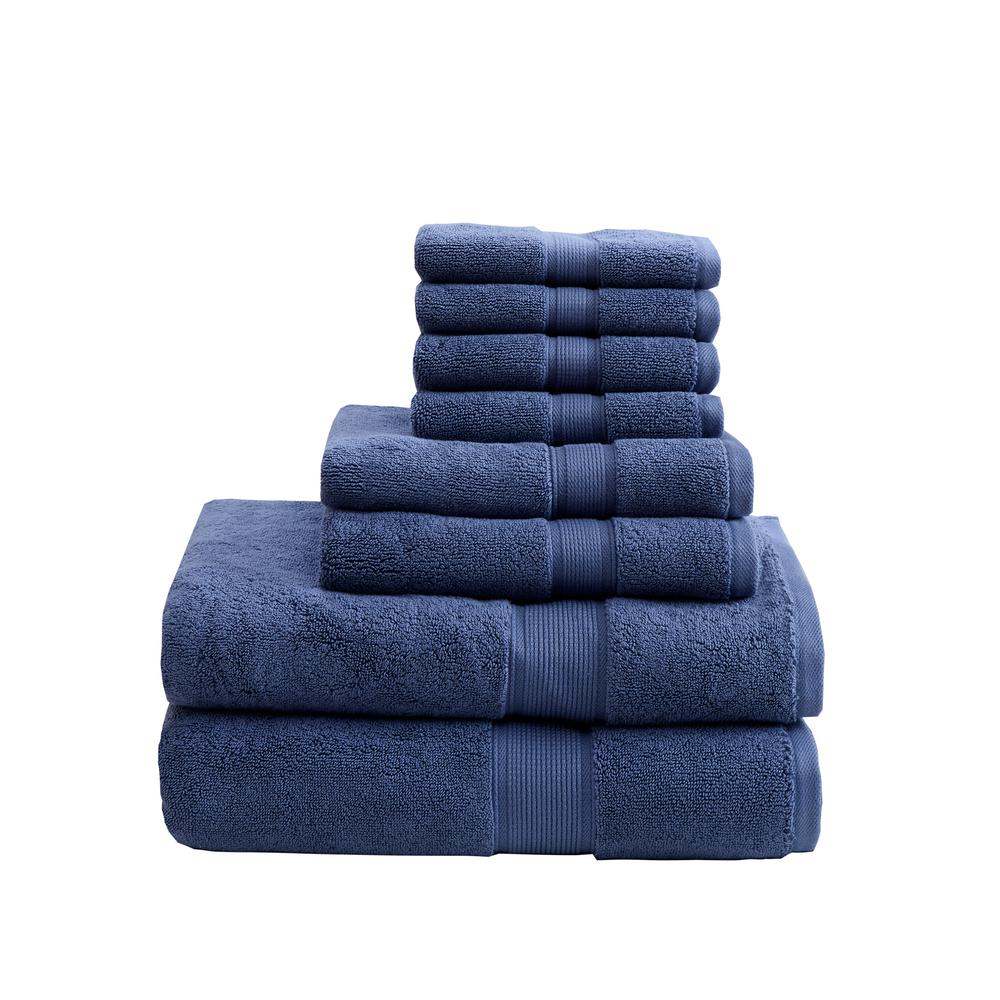 dark blue towels