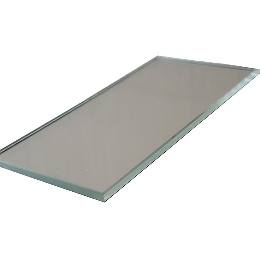 ABOLOS Reflections Peel and Stick Silver Beveled Subway 3 in. x 12 in