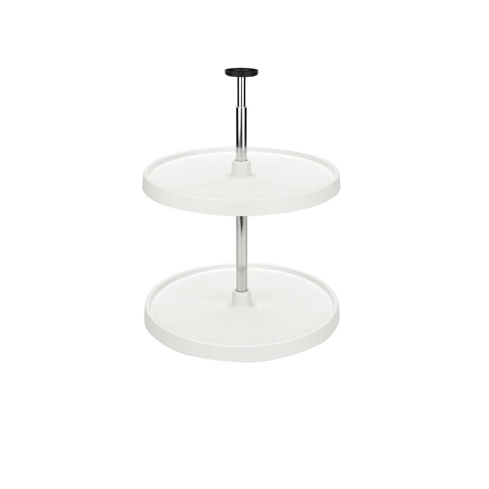 Rev A Shelf 26 In H X 20 W D White Value Line Full D White Value Line Full Circle Lazy Susan 2 Shelf Set 3072 20 11 52 The Home Depot