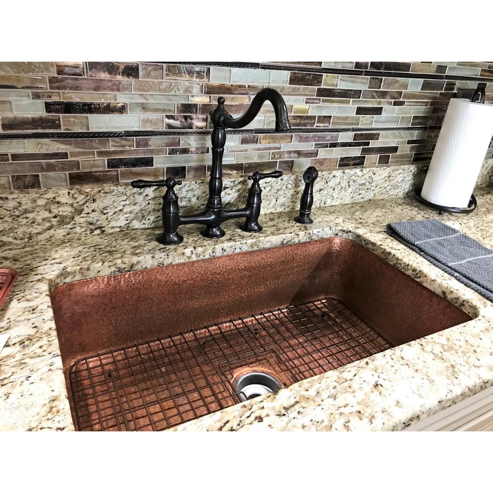 SINKOLOGY Kitchen Sink Bottom Grid 27 in x 15 in. Copper Sink Vinyl
