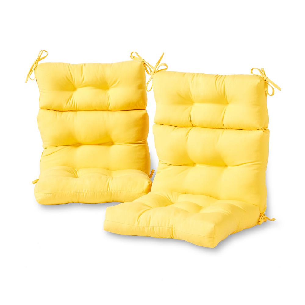 Greendale Home Fashions Solid Sunbeam Outdoor High Back Dining Chair Cushion 2 Pack Oc6809s2 The Depot Greendale Home Fashions Solid Sunbeam, Sunbeam Patio Furniture
