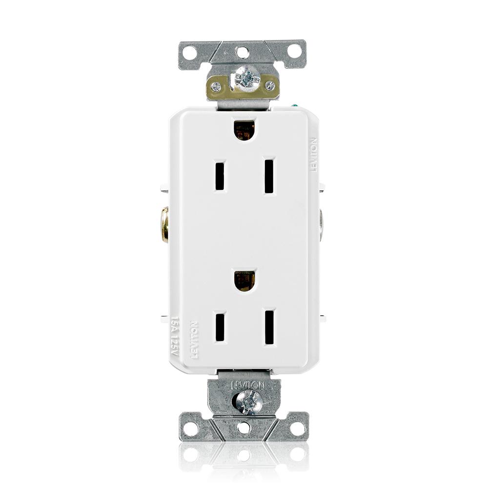 Leviton Decora Plus 15 Amp Industrial Grade Duplex Outlet