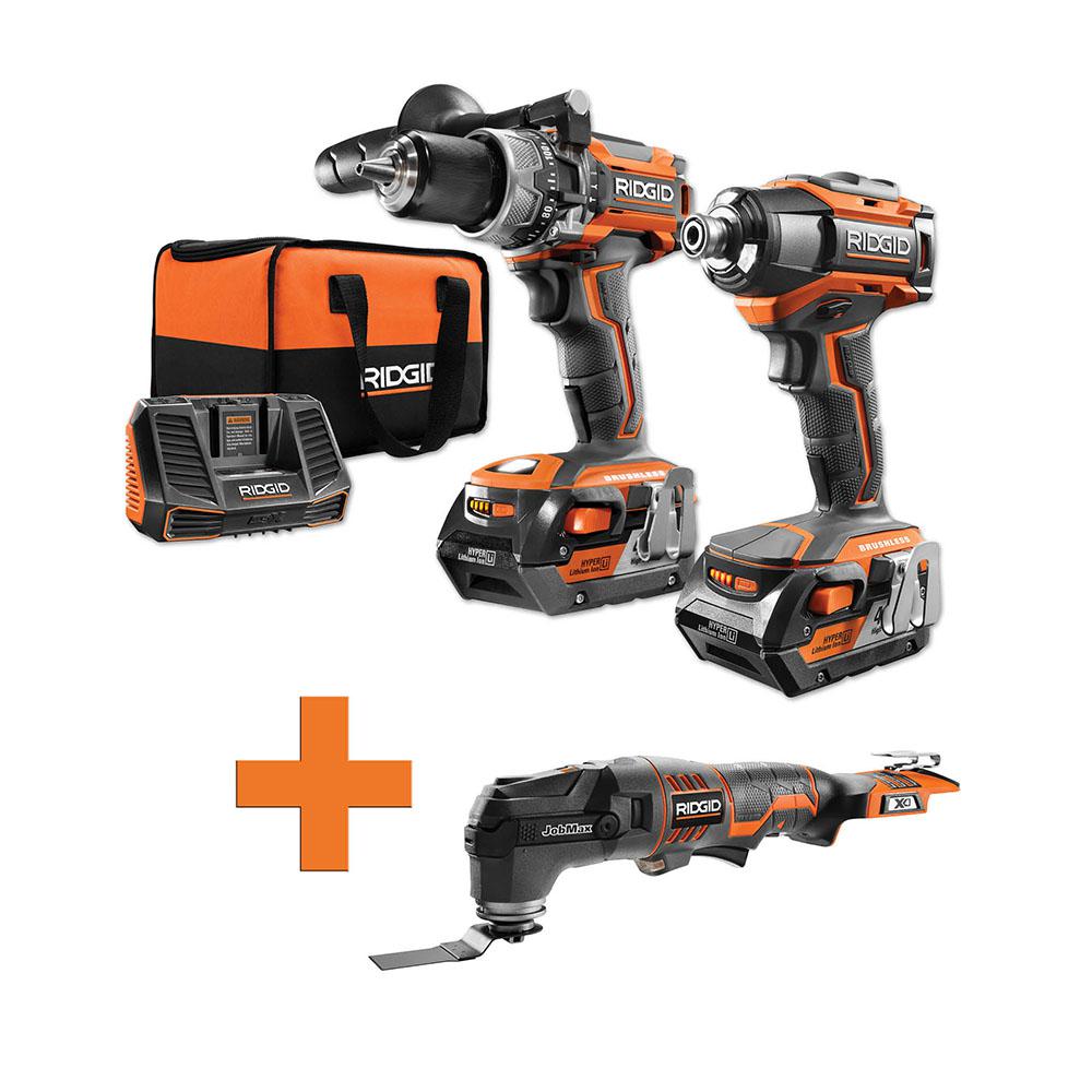 RIDGID - Power Tool Combo Kits - Power Tools - The Home Depot