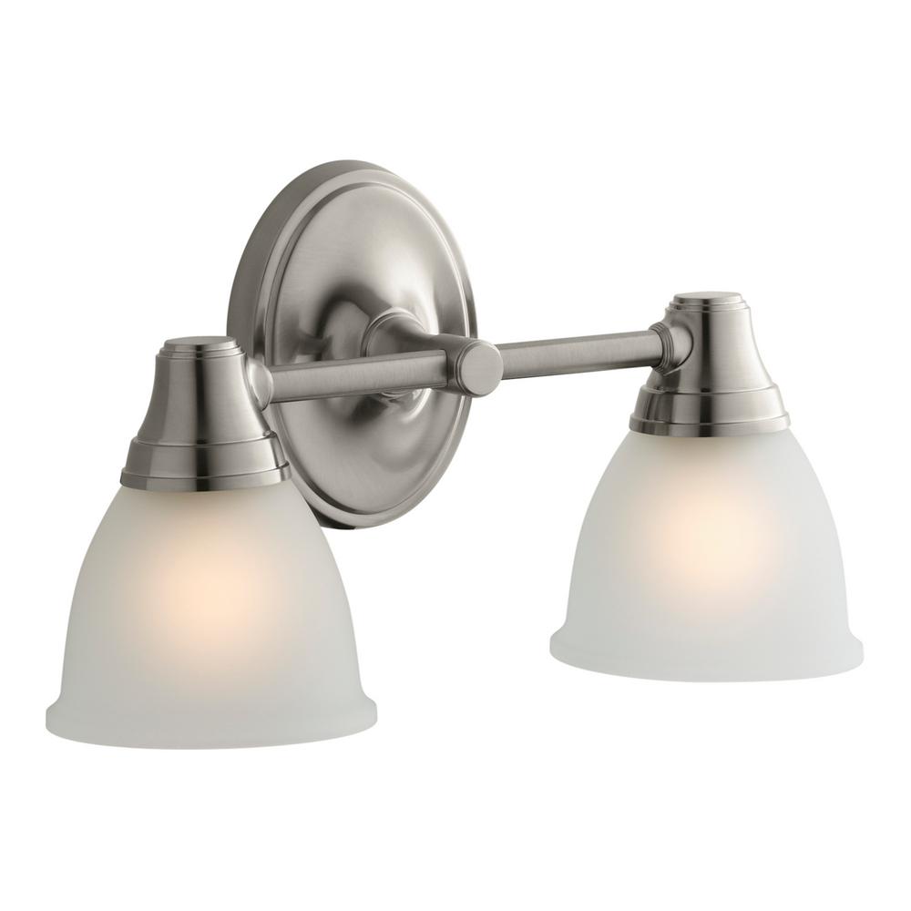 Kohler Forte Transitional 2 Light Vibrant Brushed Nickel Wall