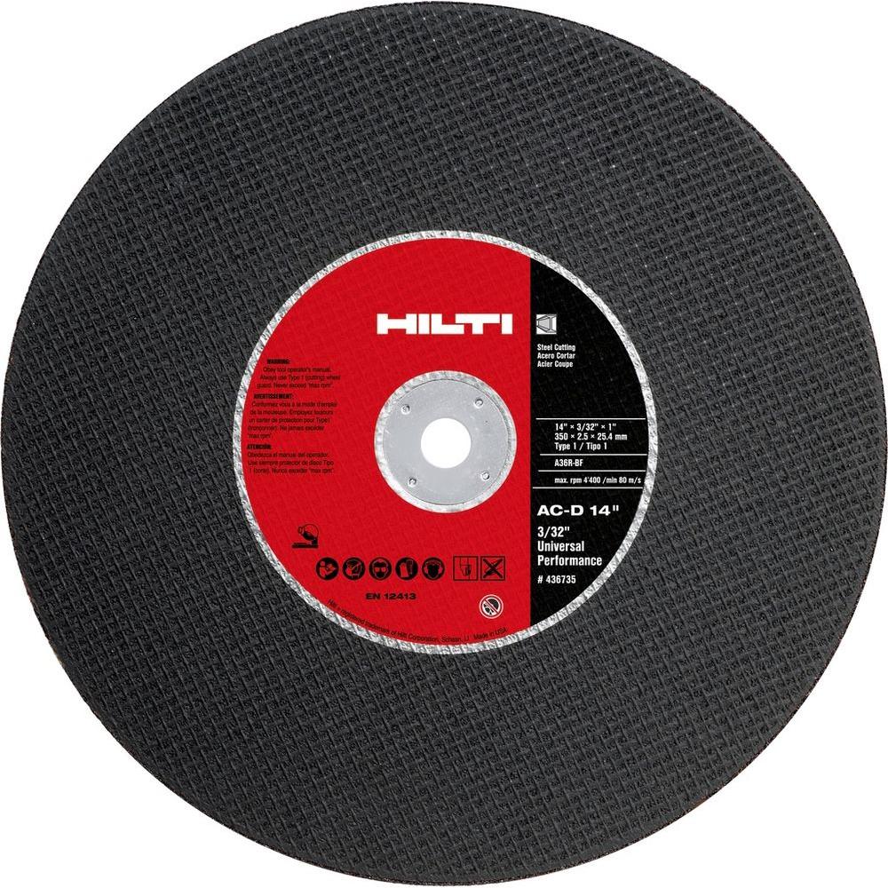 Hilti 14 in. x 3/32 in. x 1 in. Abrasive Blade Universal Premium Pack