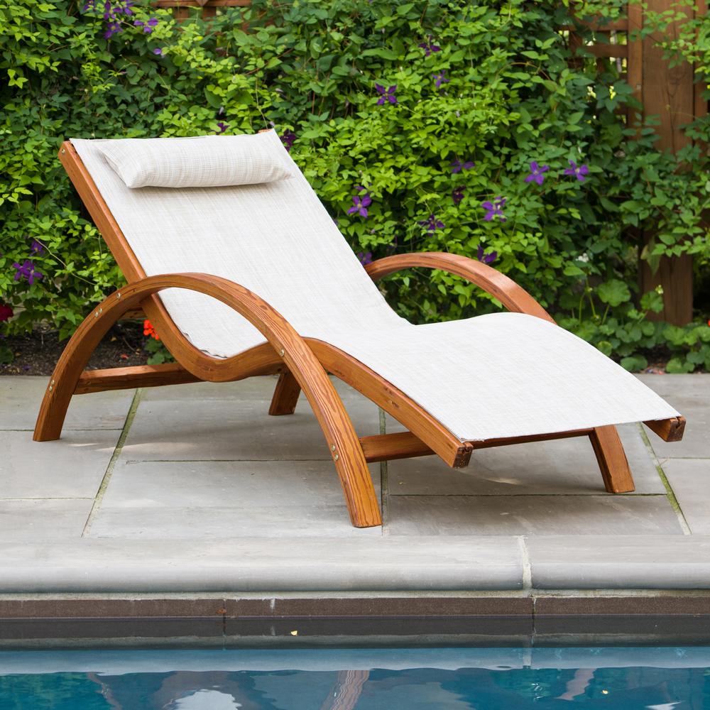Leisure Season Sling Patio Lounge Chair-SLC102 - The Home Depot