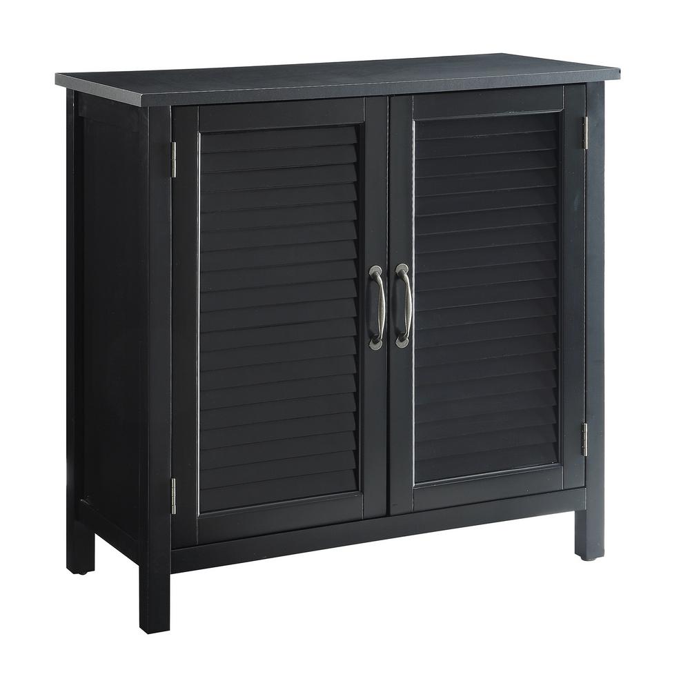 Urban Style Living Olivia Black Accent Cabinet 2 Shutter Doors