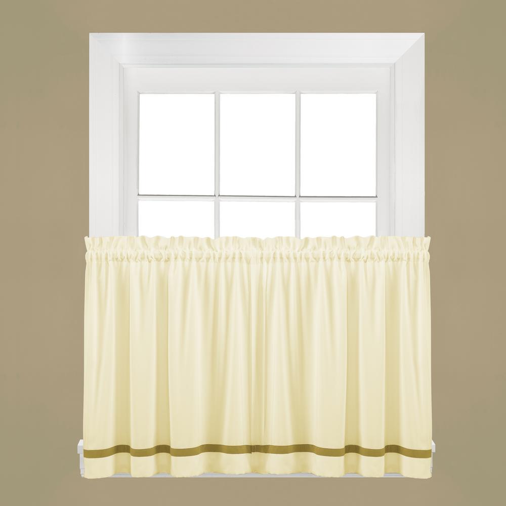 Saturday Knight Kate 24 In L Polyester Tier Curtain In Natural 2