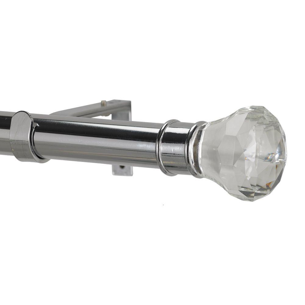 Art Decor Digital 8 ft. NonTelescoping Curtain Rod in ChromeHAA8598