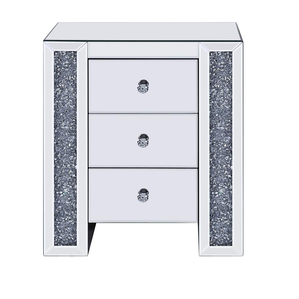 Acme Furniture Nie Mirrored And Faux Diamonds End Table 97640 Acme Furniture Nie Mirrored And Faux Diamonds End Table