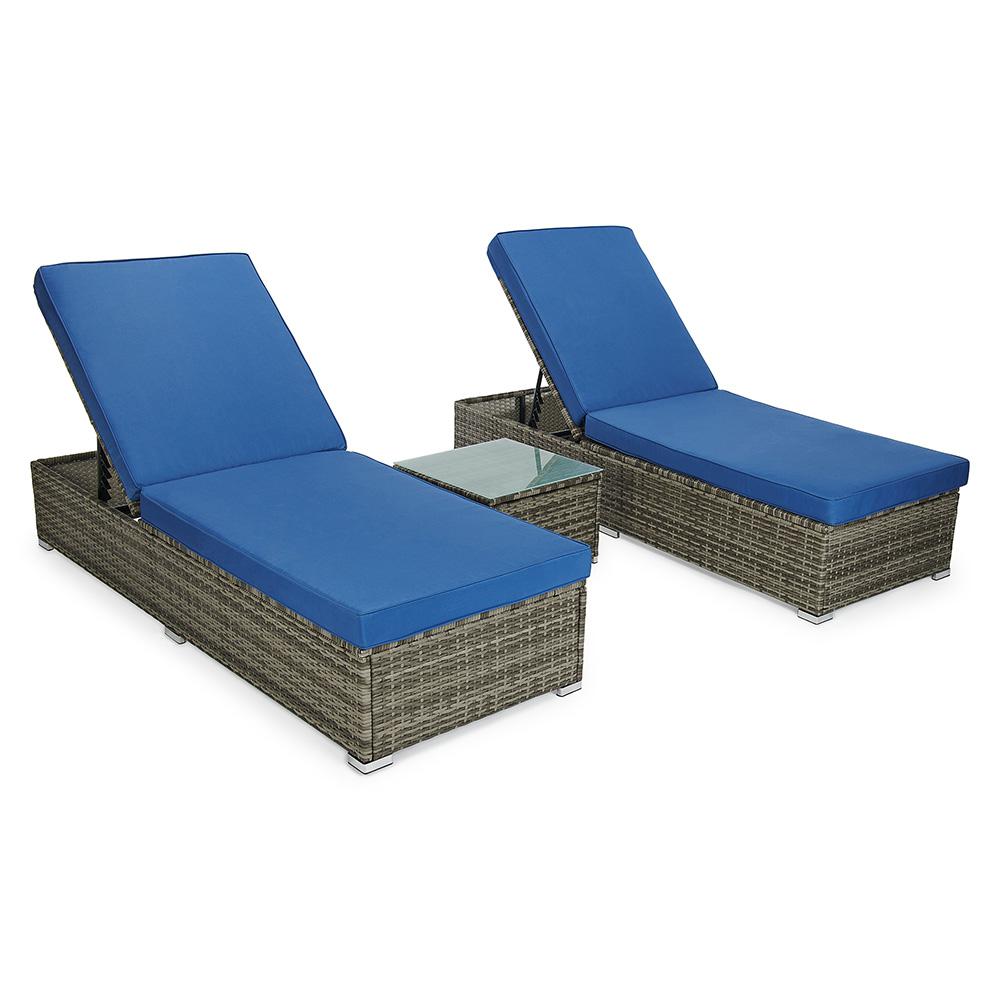 Boyel Living Gray Wicker Outdoor Reclining Chaise Lounge Chair Set With Blue Cushion And Table Cew Hz006 Gr The Home Depot - Reclining Chaise Lounge Boyel Living Gray Wicker Outdoor Reclining Chaise Lounge Chair Set With Blue Cushion And Table Cew Hz006 Gr The Home Depot - Reclining Chaise Lounge