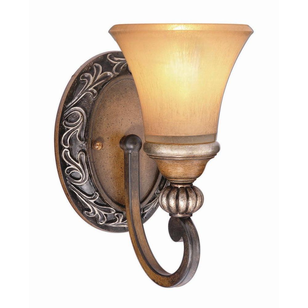 Hampton Bay 1 Light Caffe Patina Sconce 15108 The Home Depot Hampton Bay 1 Light Caffe Patina Sconce